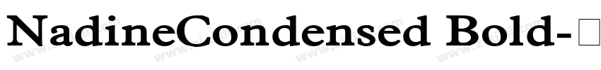 NadineCondensed Bold字体转换